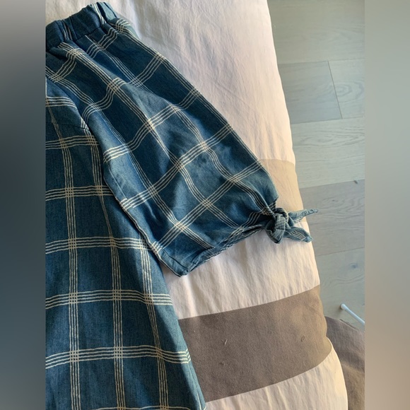 Blue and white off shoulder top - Picture 5 of 5